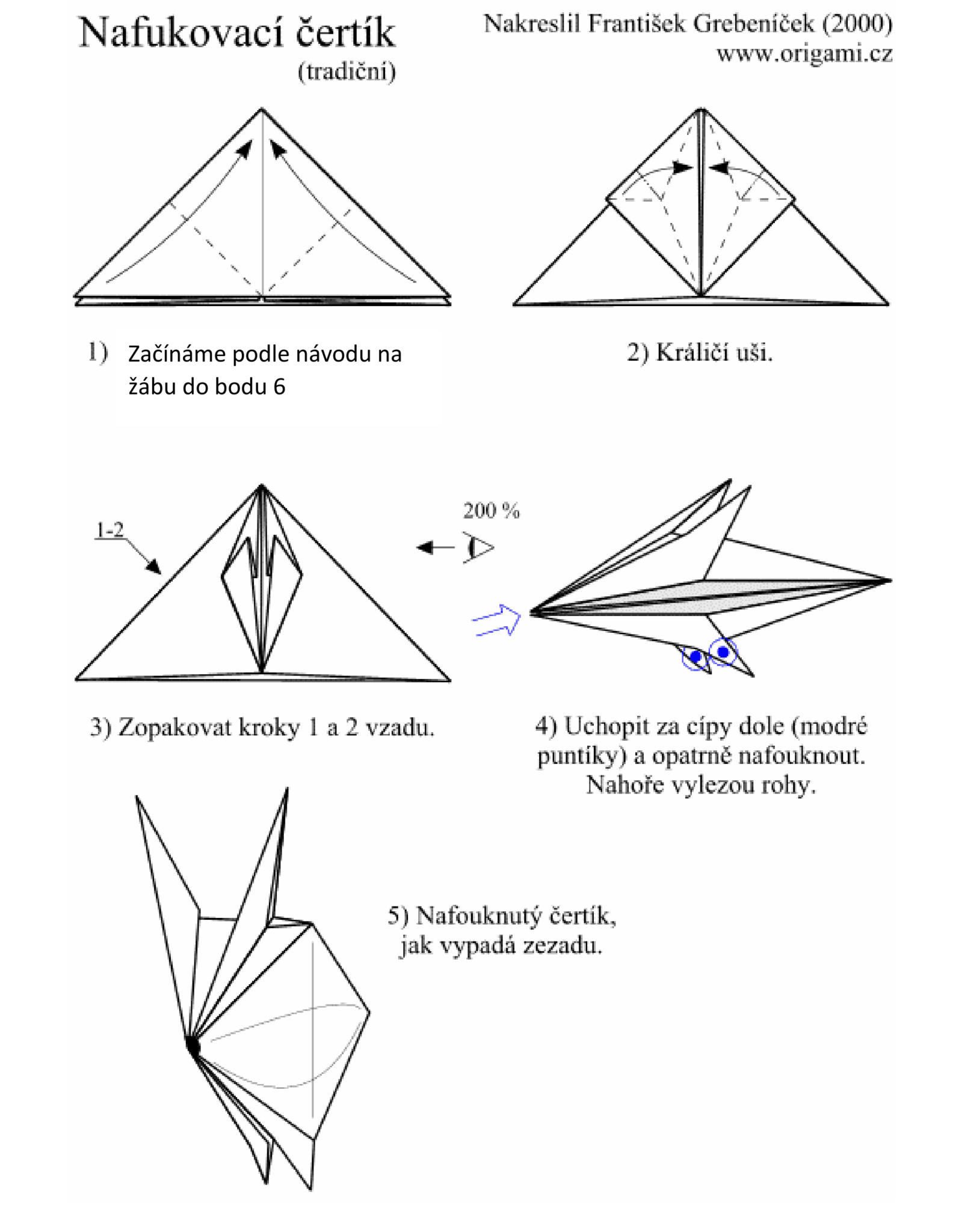 Návod – origami – Devadesátka